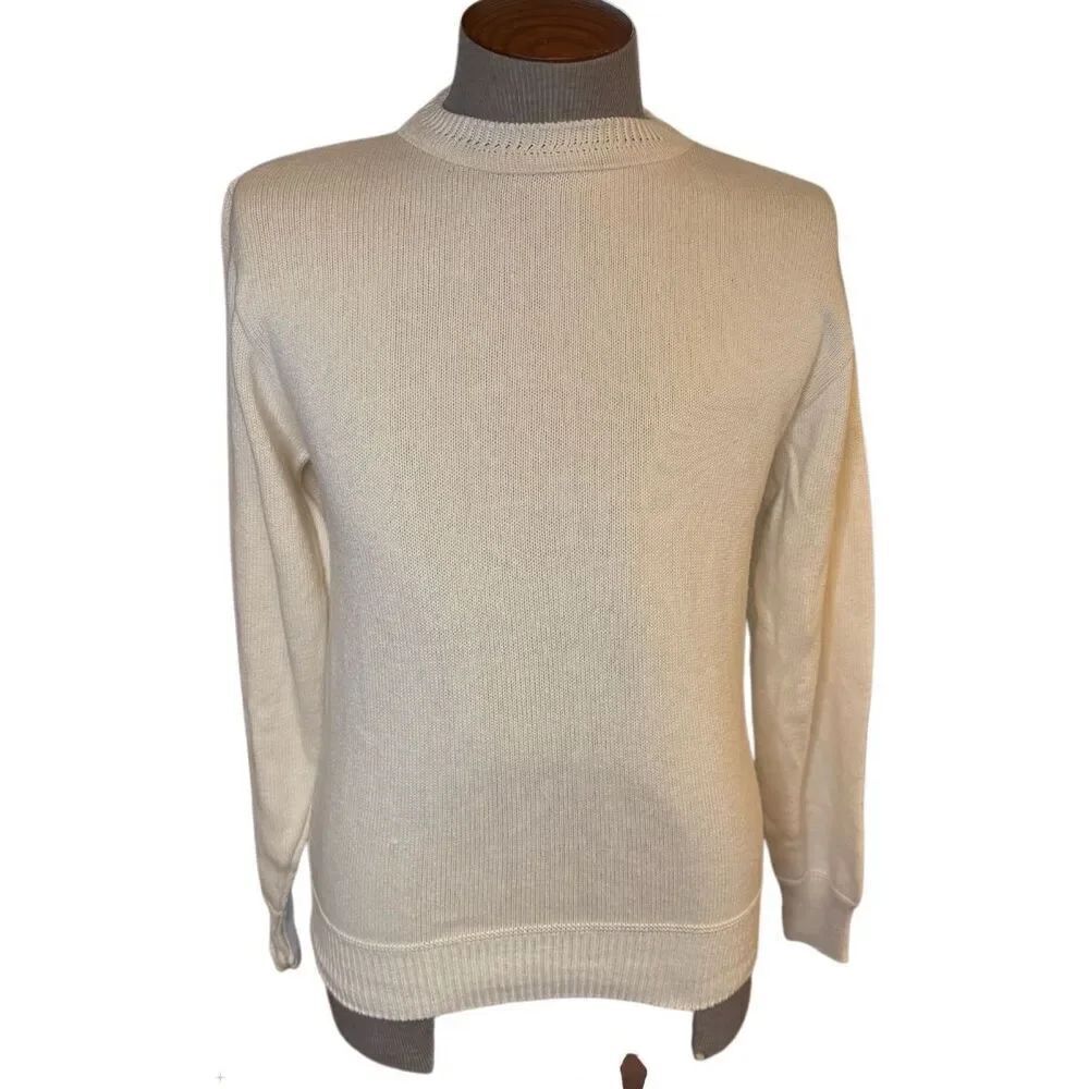 New!  Isle of Cotton Men’s Pullover Sweater Sz. M Golf Cream